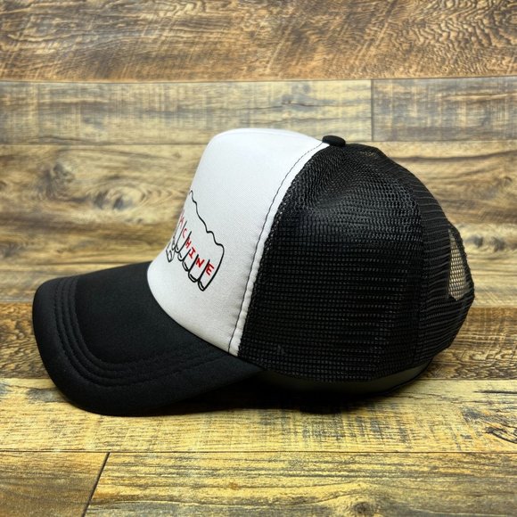 Toy Machine Mens Trucker Hat Black Snapback Skateboard 90s Logo Baseball Cap - Picture 4 of 8